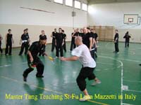 Master Tang Teaching Si-Fu Luca Mazzetti In Italy