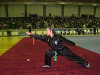 Maria Kourmpei at the Second World Traditional Wushu Championships 2006 - Zhengzhou, China